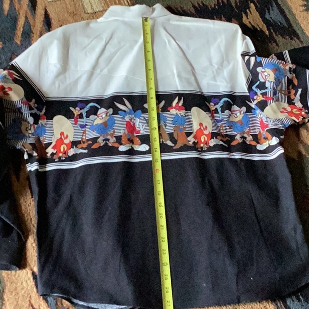Vintage Looney Tunes Western Shirt Collection By KARMAN Cowboy Button Up Size L